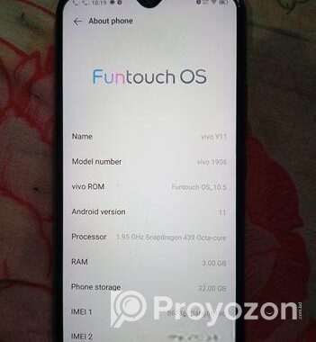 Vivo Y11 . (Used)