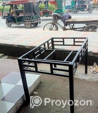 ছয় পিস চেয়ার সহ টেন মিলি গ্লাস ডাইনিং টেবিল (daining able)