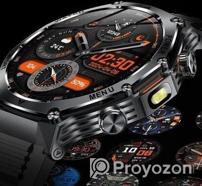 Men Outdoors Sports Smart Watch Ak75 Flashlight