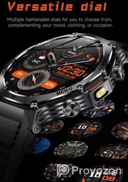 Men Outdoors Sports Smart Watch Ak75 Flashlight