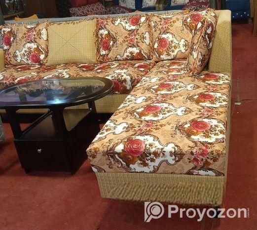 Floral design corner sofa set collection