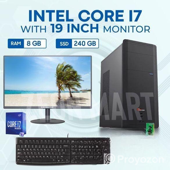 কোর i7 গেমিং PC ধামাকা অফার 8GB SSD 256GB 19” LED