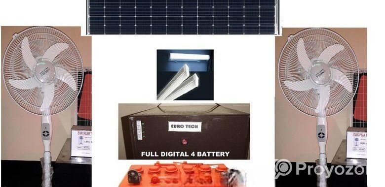 সৌর প্যাকেজ 2stand Fan 5bulb 20hrs Backup