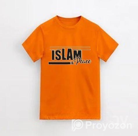 Brand New Jersey Fabric Comfortable T-shirt With Islamic Calligra