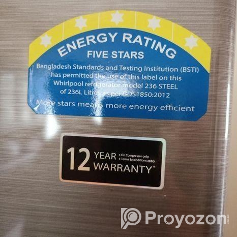 Whirlpool 236L Fresh Magic Pro Steel Onyx refrigerator For Sale