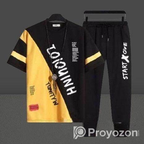 এক্সপোর্ট কোয়ালিটি টি-শার্ট ও ট্রাউজার কম্বো সেট