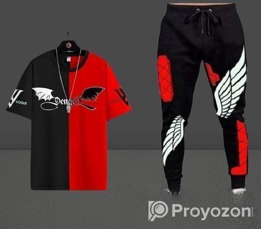 Mash টি-শার্ট ও ফুল প্যান্ট সেট 👖 স্টাইলিশ লুক আরামদায়ক