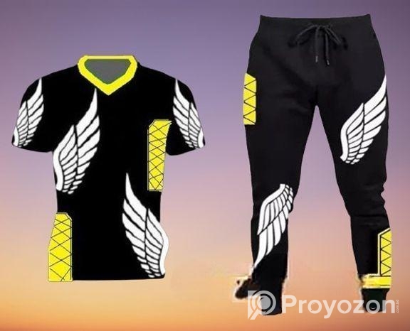 Mash টি-শার্ট ও ফুল প্যান্ট সেট 👖 স্টাইলিশ লুক আরামদায়ক