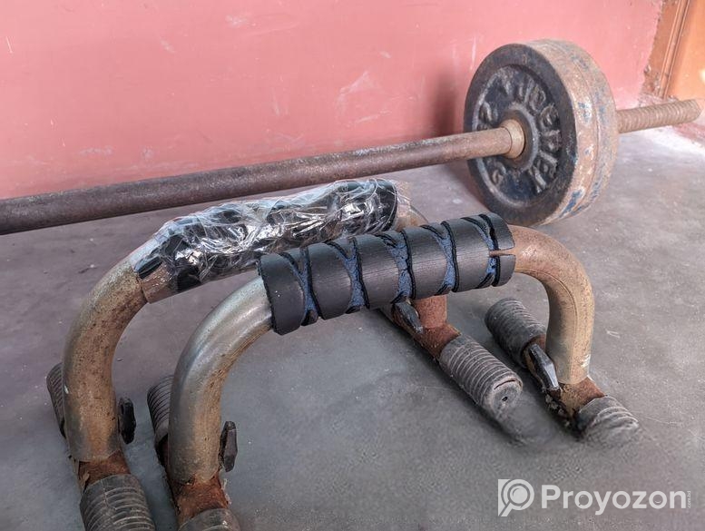 মোট ২৫ কেজি(প্রায়) ডাম্বেল || পুশ আপ বার ওয়েট লিফটিং বার।