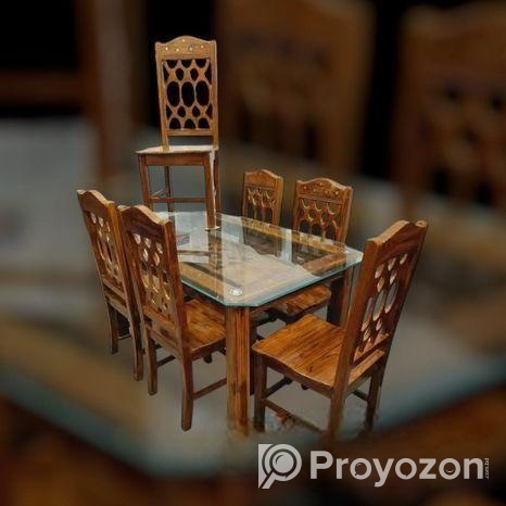 লিকার পালিশ ডাইনিং টেবিল সেট