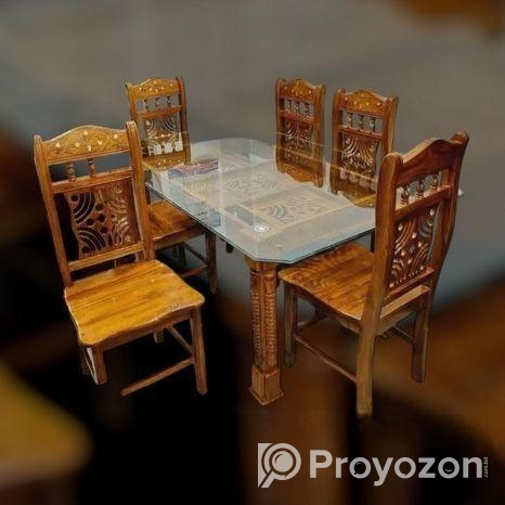 লিকার পালিশ ডাইনিং টেবিল সেট