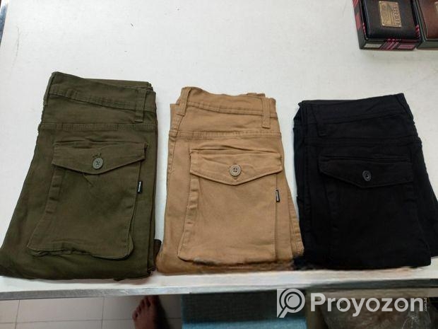 তিন কালার তিনটা ছয় পকেট কার্গো পেন্ট |