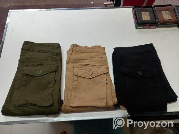 তিন কালার তিনটা ছয় পকেট কার্গো পেন্ট |