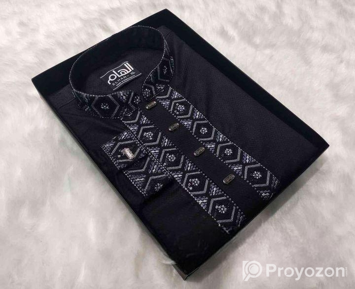 প্রিমিয়াম কট সিকুয়েন্স এমব্রয়ডারি পাঞ্জাবী