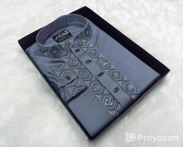 প্রিমিয়াম কট সিকুয়েন্স এমব্রয়ডারি পাঞ্জাবী