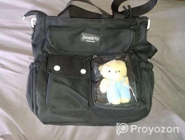Damietu Crossbody Shoulder Bag with Cute Teddy Charm