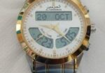 Al-harameen Ha-6102 Dual Time Azan Stainless Steel Wrist Watch