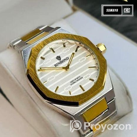Binbond 818 স্টেইনলেস স্টিল ফ্যাশন কোয়ার্টজ ঘড়ি