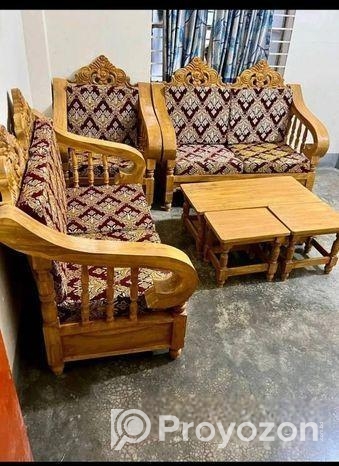 আকাশ মনি কাঠের সোপা সেট