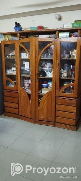 Showcase, Bed , Dining Table Combo