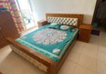 King size bed of processed wood with 2 side tables ,mattress and