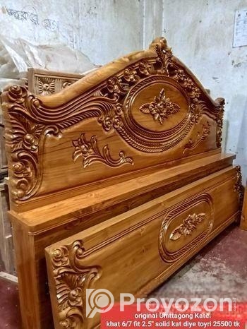 অরিজিনাল চিটাগাং সেগুন কাঠের খাট — ঘরের সাজে রাজকীয় ছোঁয়া!