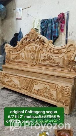 অরিজিনাল চিটাগাং সেগুন কাঠের খাট — ঘরের সাজে রাজকীয় ছোঁয়া!