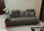 Sofa set 3 seater x 2. With 8 cushion.