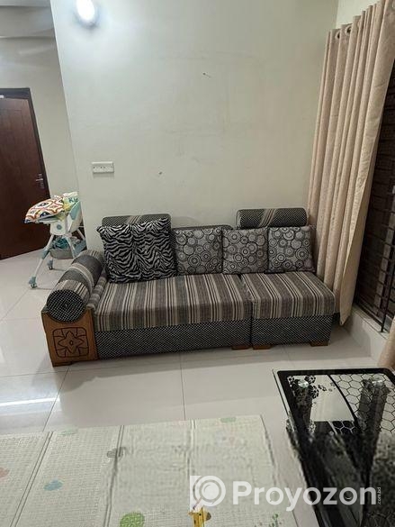 Sofa set 3 seater x 2. With 8 cushion.