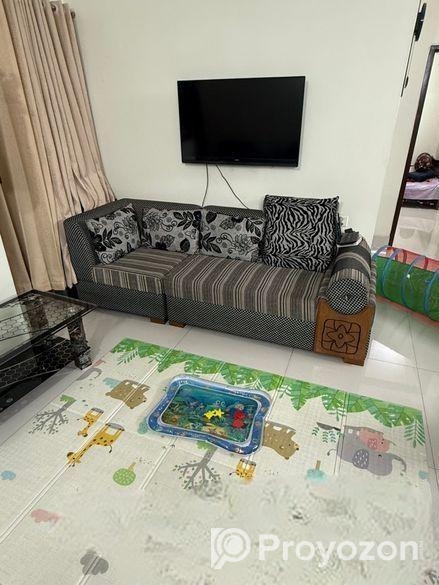 Sofa set 3 seater x 2. With 8 cushion.