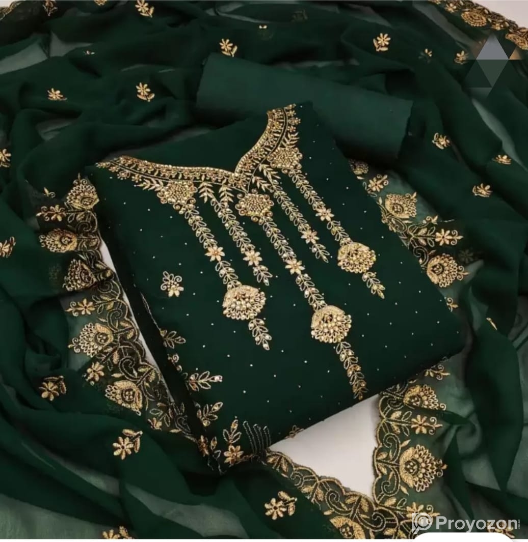 Embroidary Georjet Three Piece