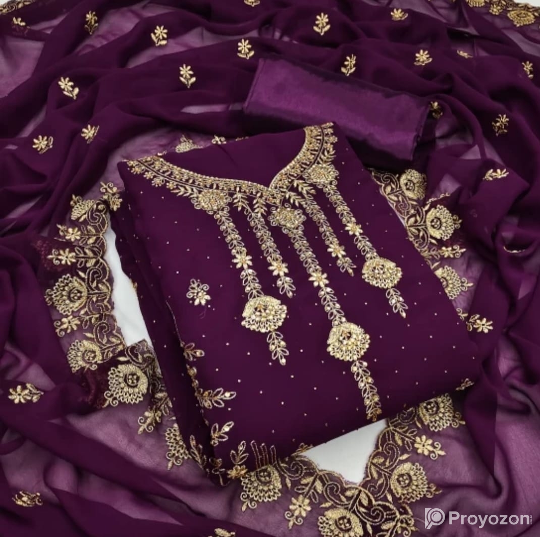 Embroidary Georjet Three Piece