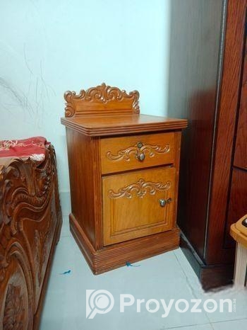 Bed Side Table- Solid Segun Wood