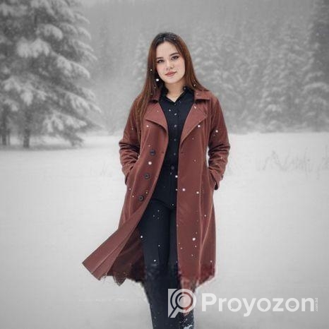 Stylish Ladies Overcoat ( Button System)