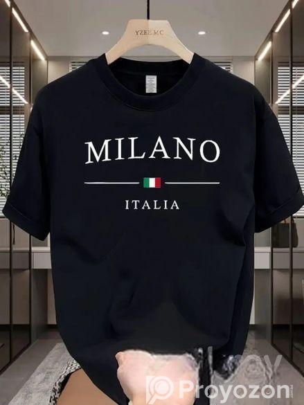 Drop Shoulder T-Shirt with DTF Print for Men – Stylish Design