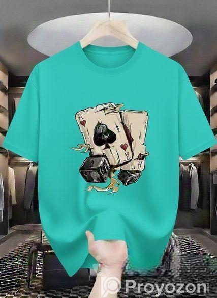 Drop Shoulder T-Shirt with DTF Print for Men – Stylish Design