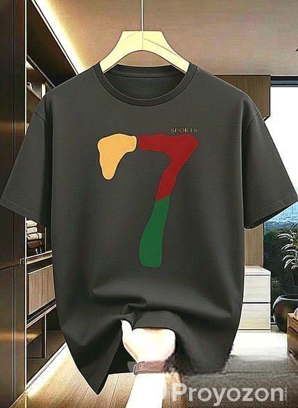 Drop Shoulder T-Shirt with DTF Print for Men – Stylish Design