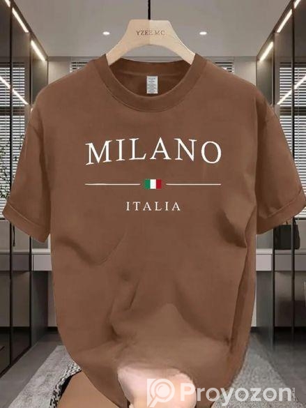 Drop Shoulder T-Shirt with DTF Print for Men – Stylish Design