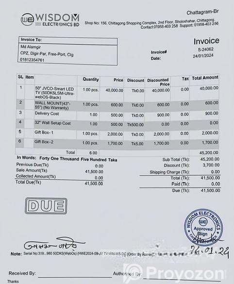 JVCO 50″ Ultra 4K Smart LED TV