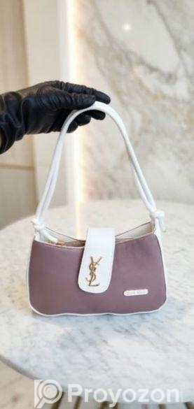 প্রিমিয়াম পার্পল-হোয়াইট ডিজাইনার স্টাইল ব্যাগ