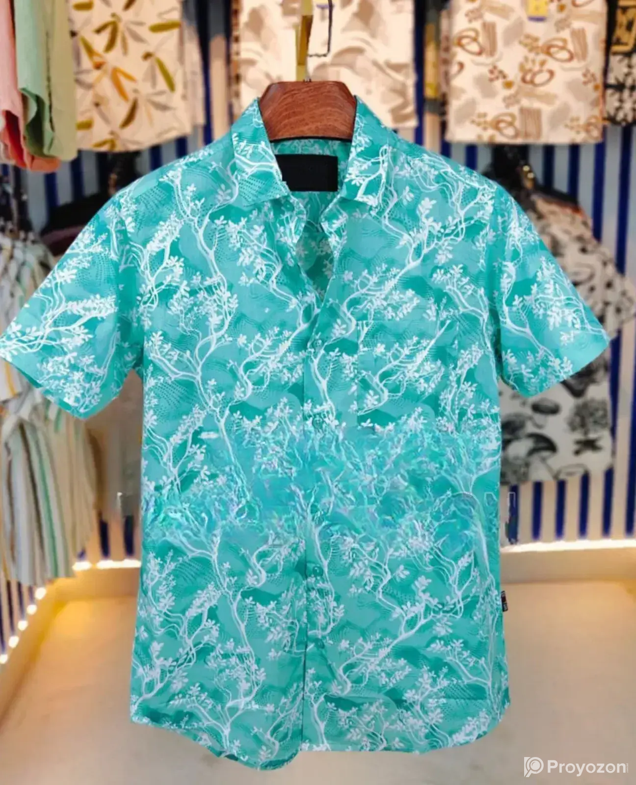 Pure Cotton Half Sleeve Print Shirt New Update TJGF Cguh Ryg