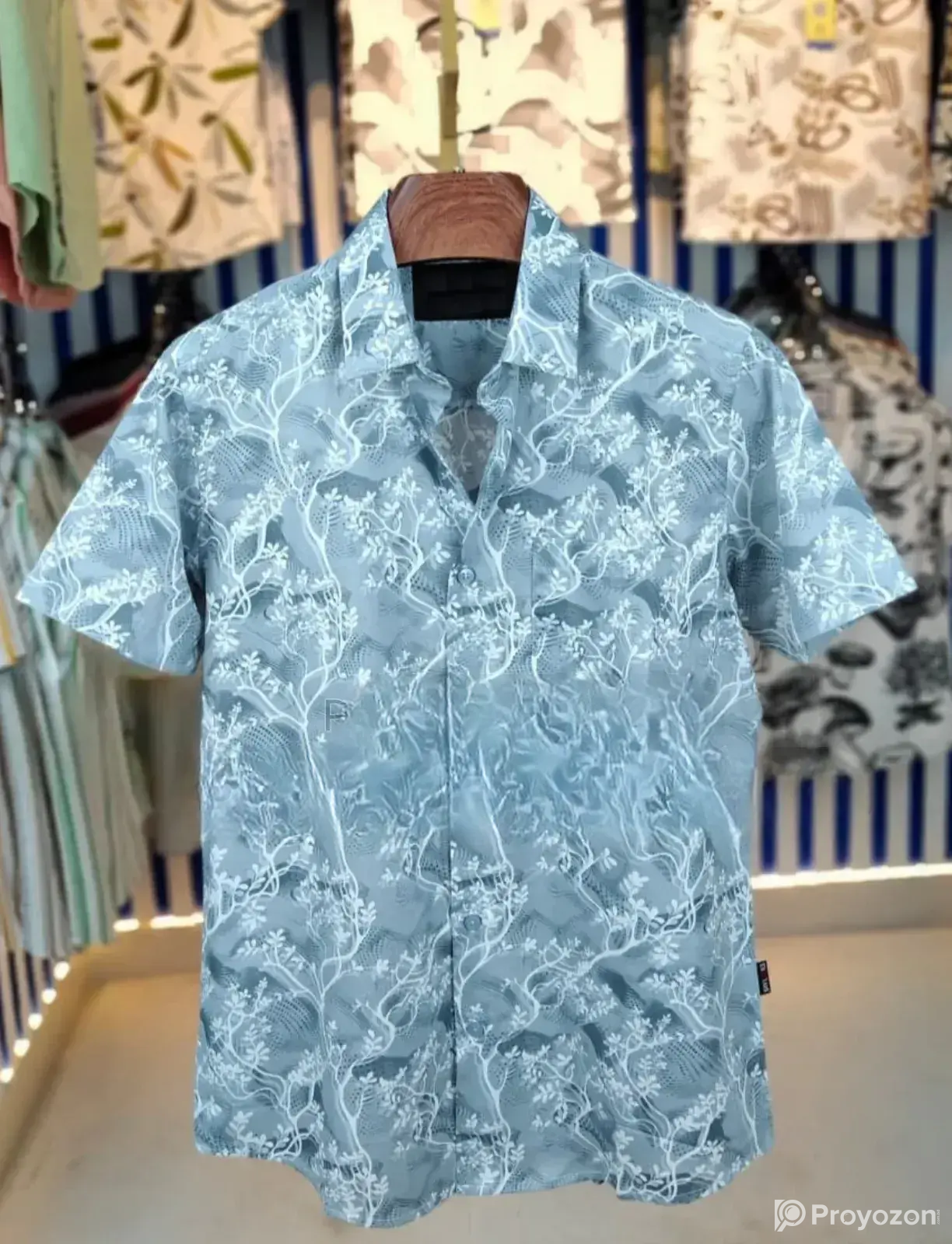 Pure Cotton Half Sleeve Print Shirt New Update TJGF Cguh Ryg