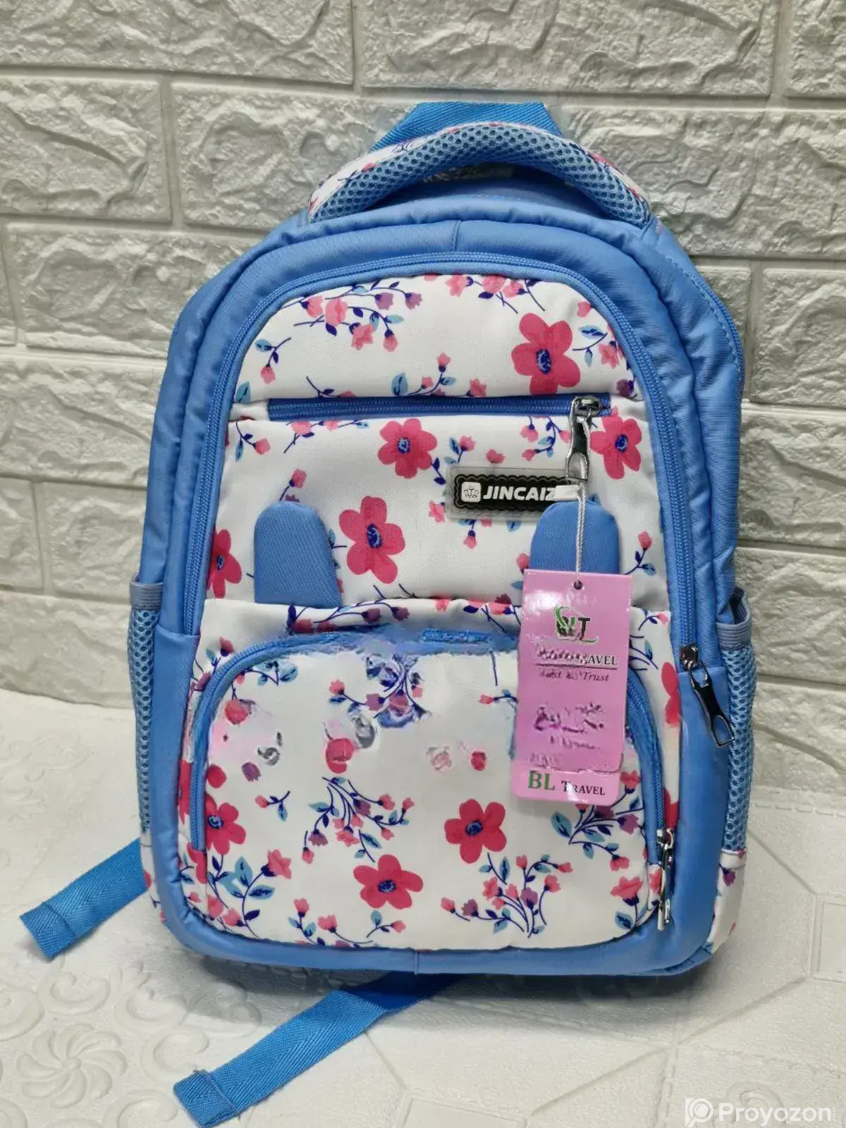 Floral Print Girls School Bag (Class 0–3) – Jincazi Brand, Waterp