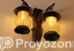Turkish Crackle Glass Lighting Fixture